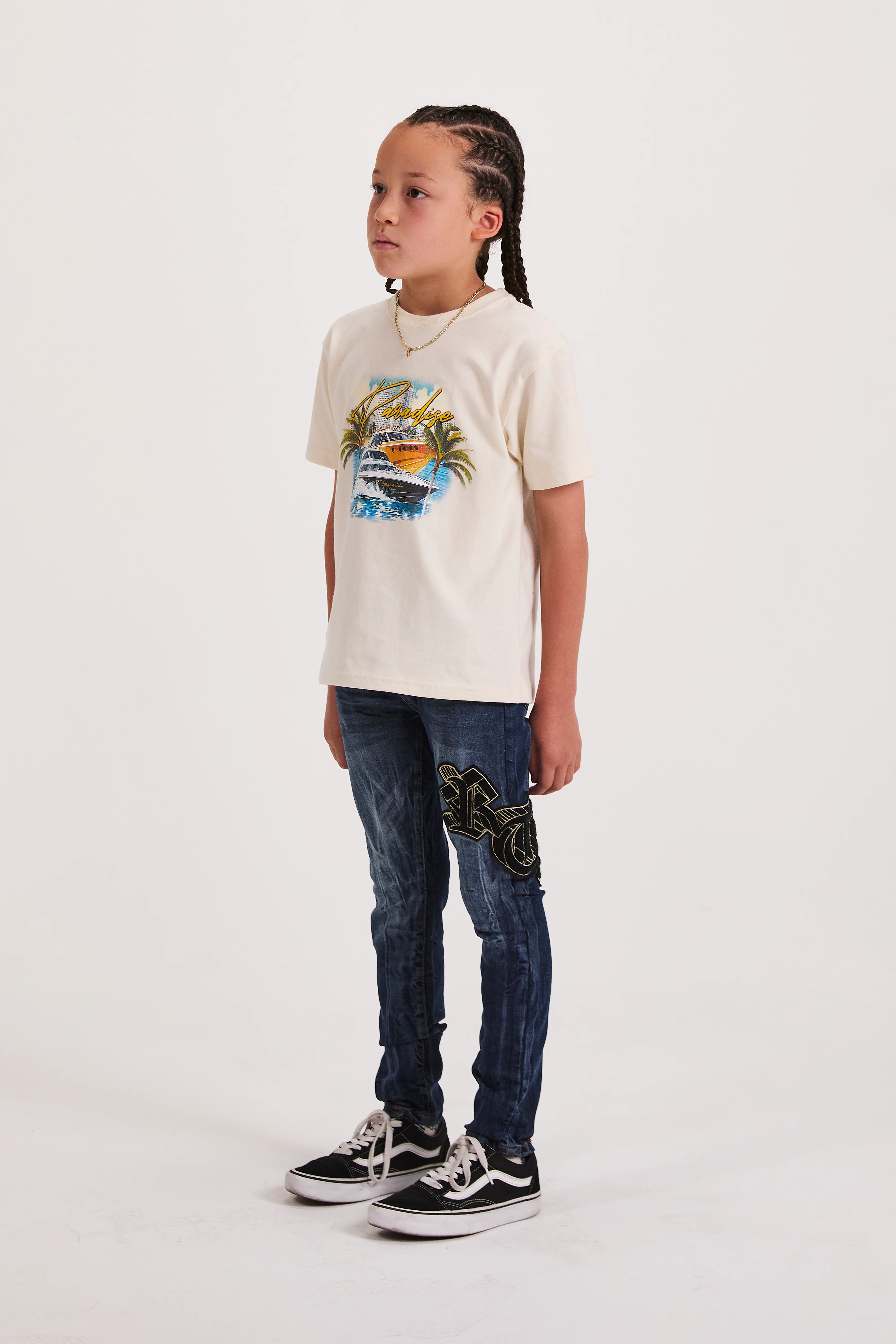 KIDS ANDERSON SKINNY JEAN | NAVY STORM OG PATCH - Image 4