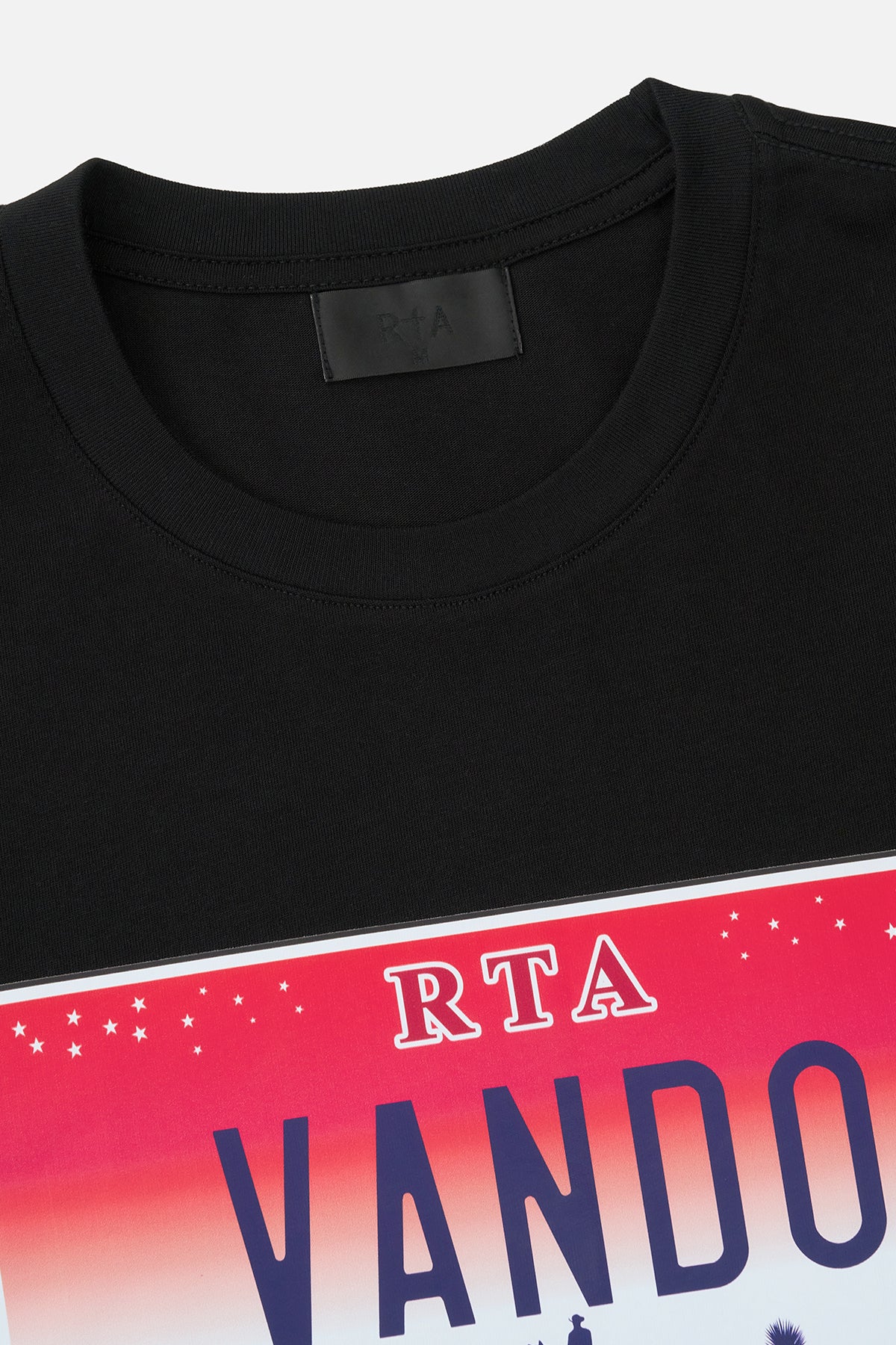 AUSTIN CROPPED SHORT SLEEVE TEE | BLACK LICENSE PLATE - Image 5