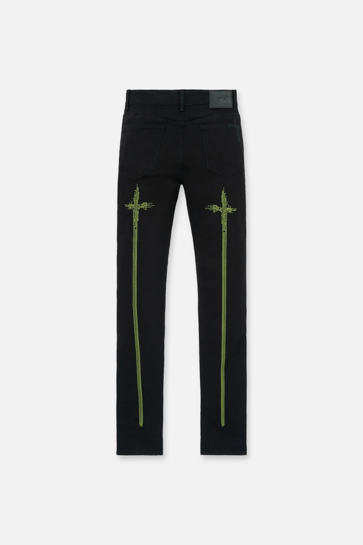 BRYANT SKINNY JEAN | BLACK GREEN DIGITAL CROSS - Image 3