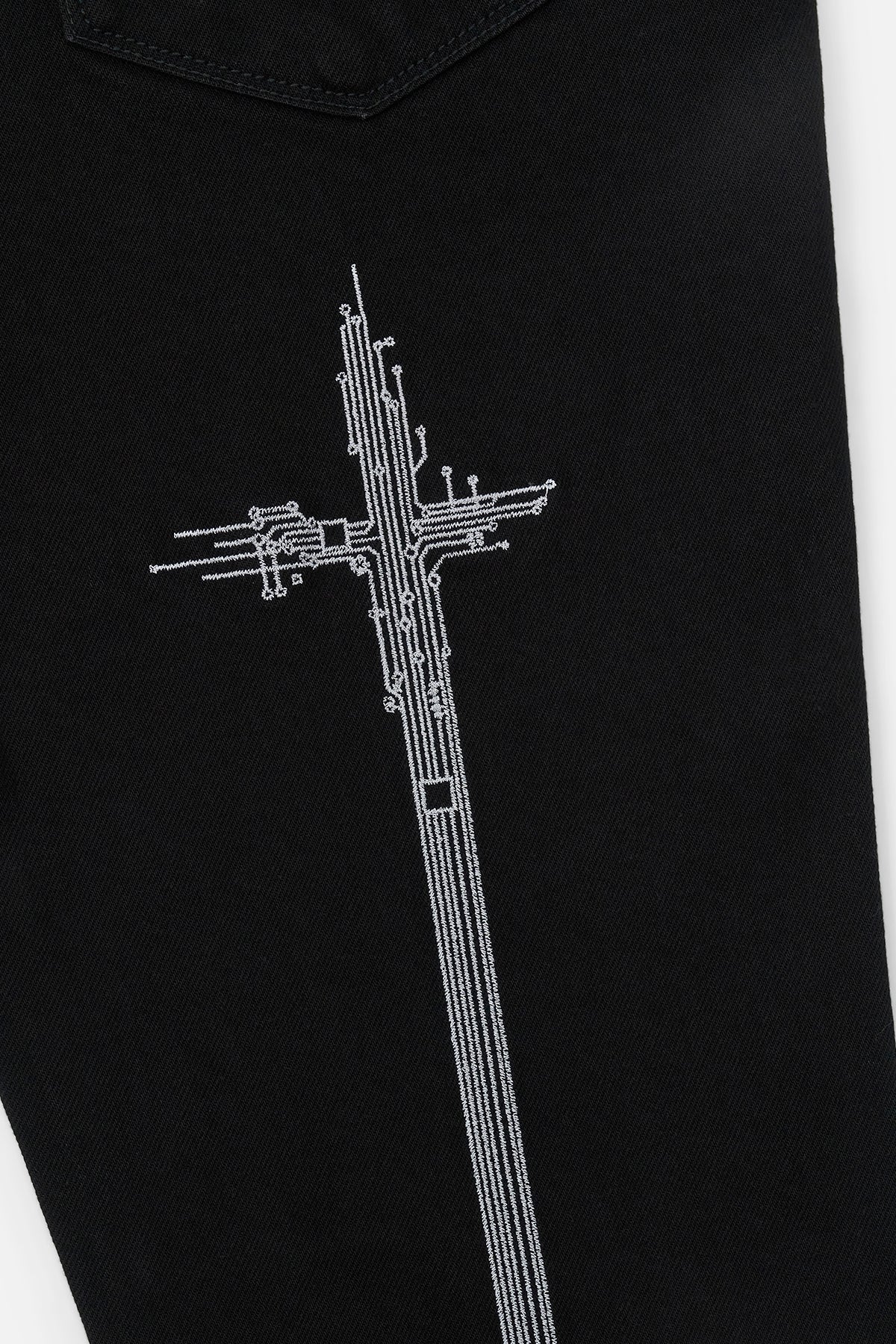 BRYANT SKINNY JEAN | BLACK HOLOGRAM DIGITAL CROSS - Image 5