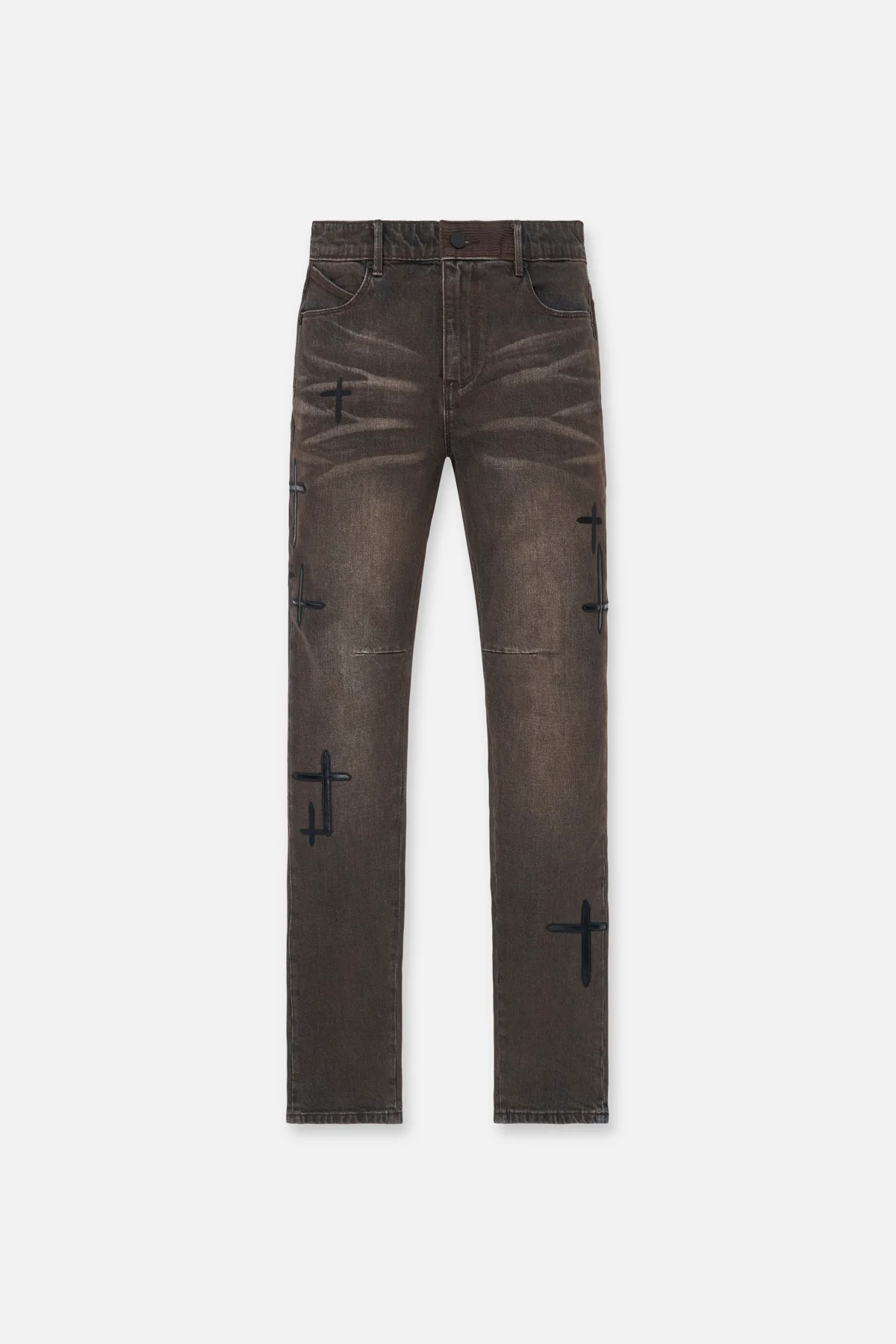 BRYANT SKINNY JEAN | MOCHA DRIFT CROSS PATCH - Image 3
