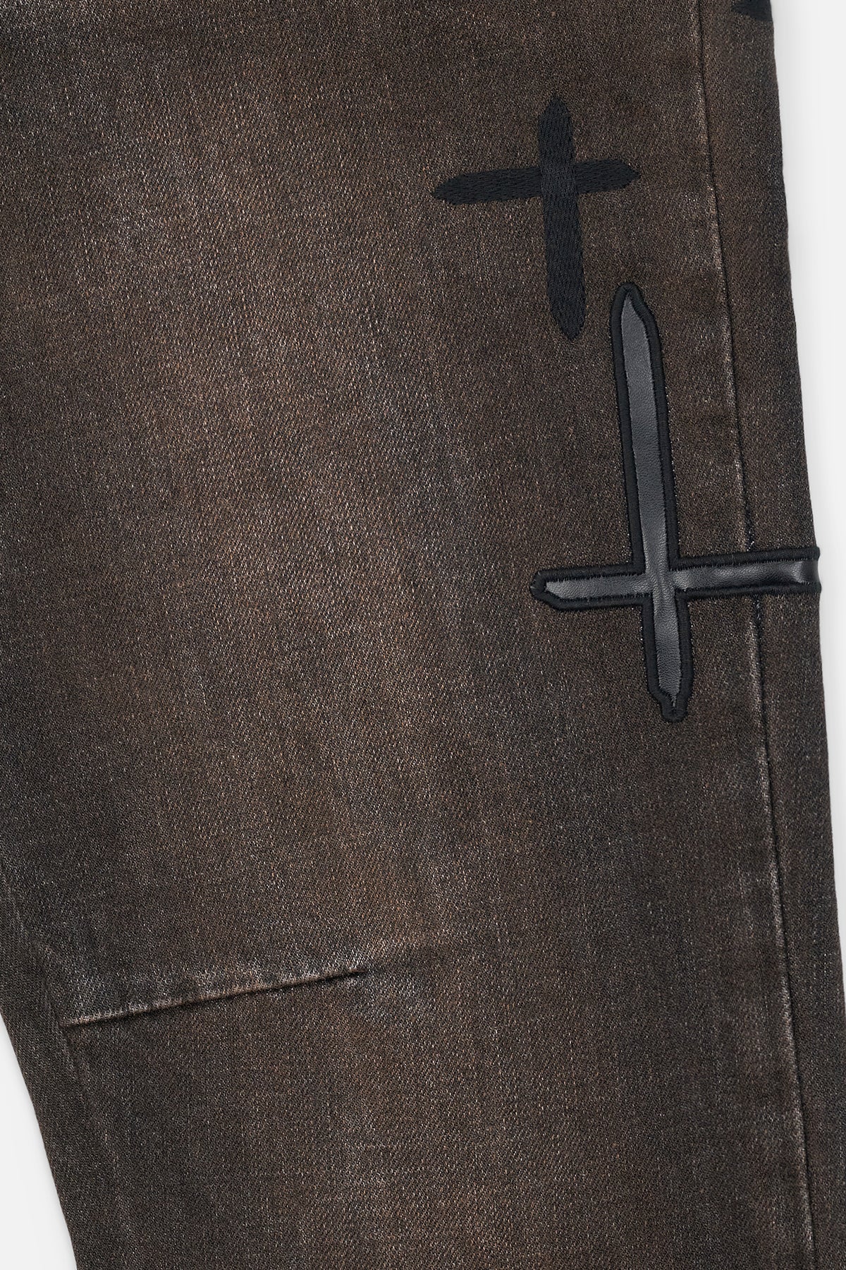 BRYANT SKINNY JEAN | MOCHA DRIFT CROSS PATCH - Image 5