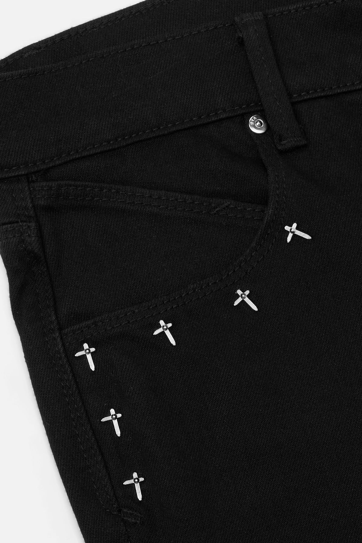 BRYANT SKINNY JEAN | STUDDED BLACK CROSS - Image 5