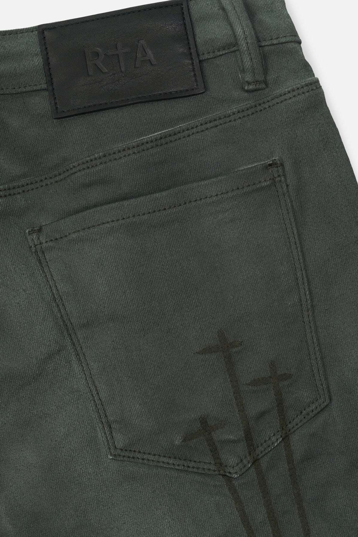 BRYANT SKINNY JEAN | WAXED DUSTY OLIVE TRIPLE CROSS - Image 3