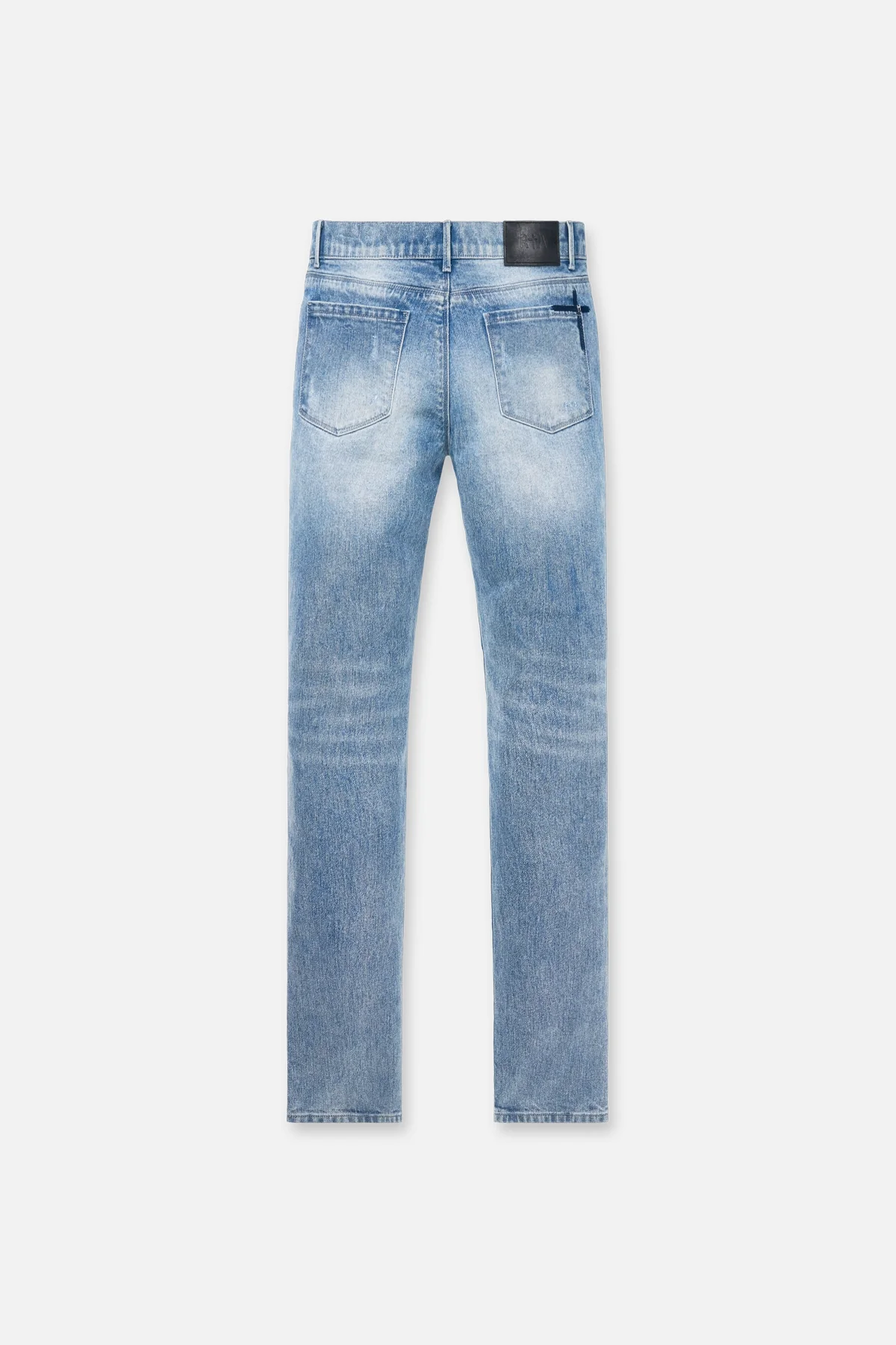 BRYANT STUDDED SKINNY JEAN | RIPPED MEDIUM BLUE CROSS - Image 3