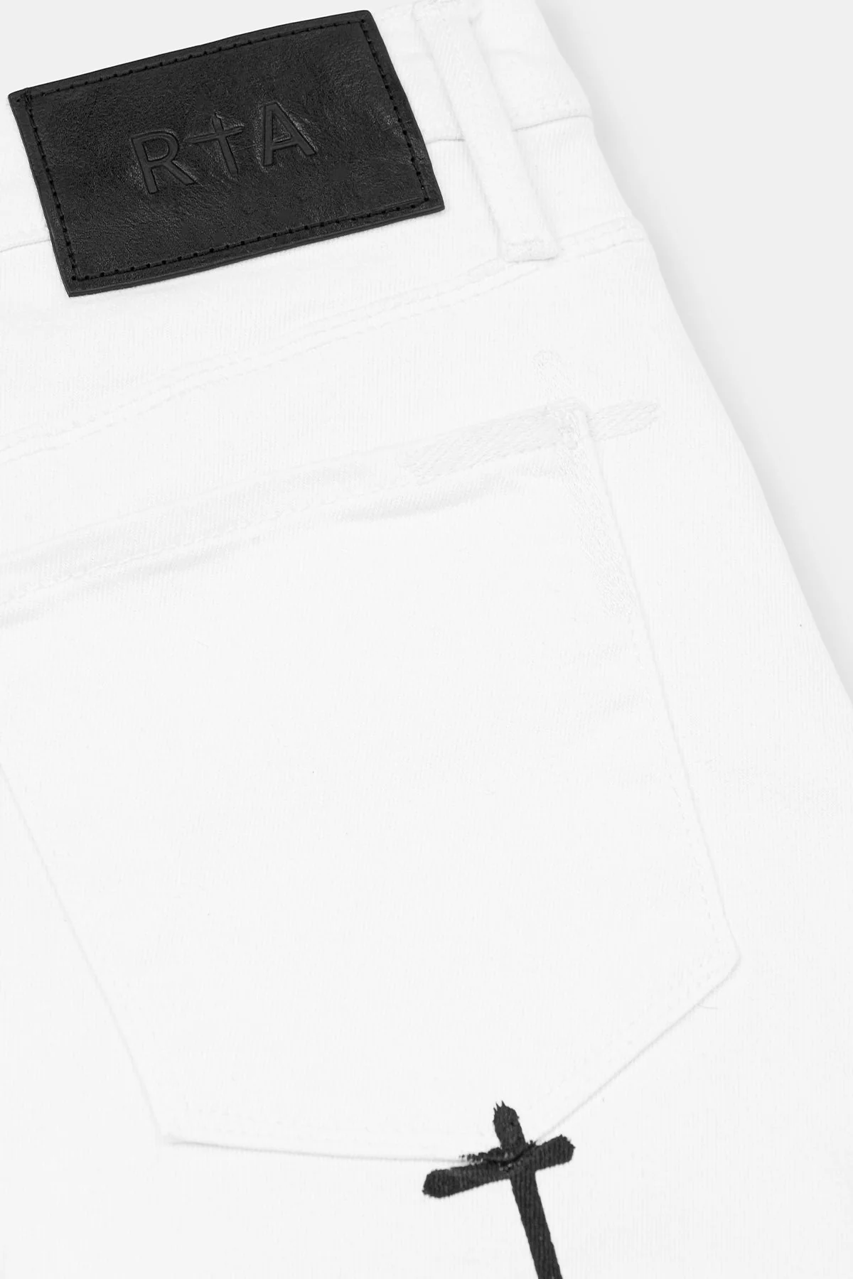 BRYANT SKINNY JEAN | WHITE REST IN PEACE - Image 3