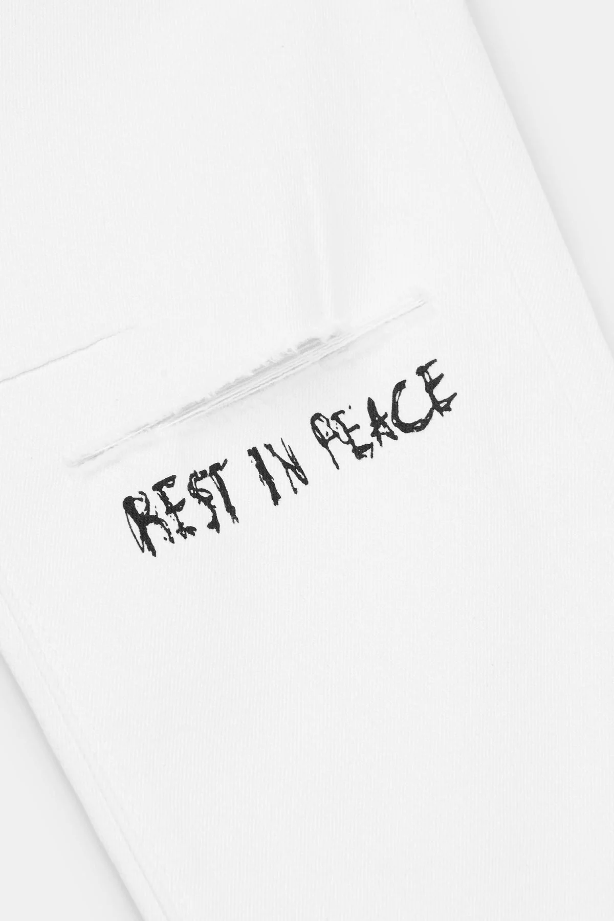 BRYANT SKINNY JEAN | WHITE REST IN PEACE - Image 6