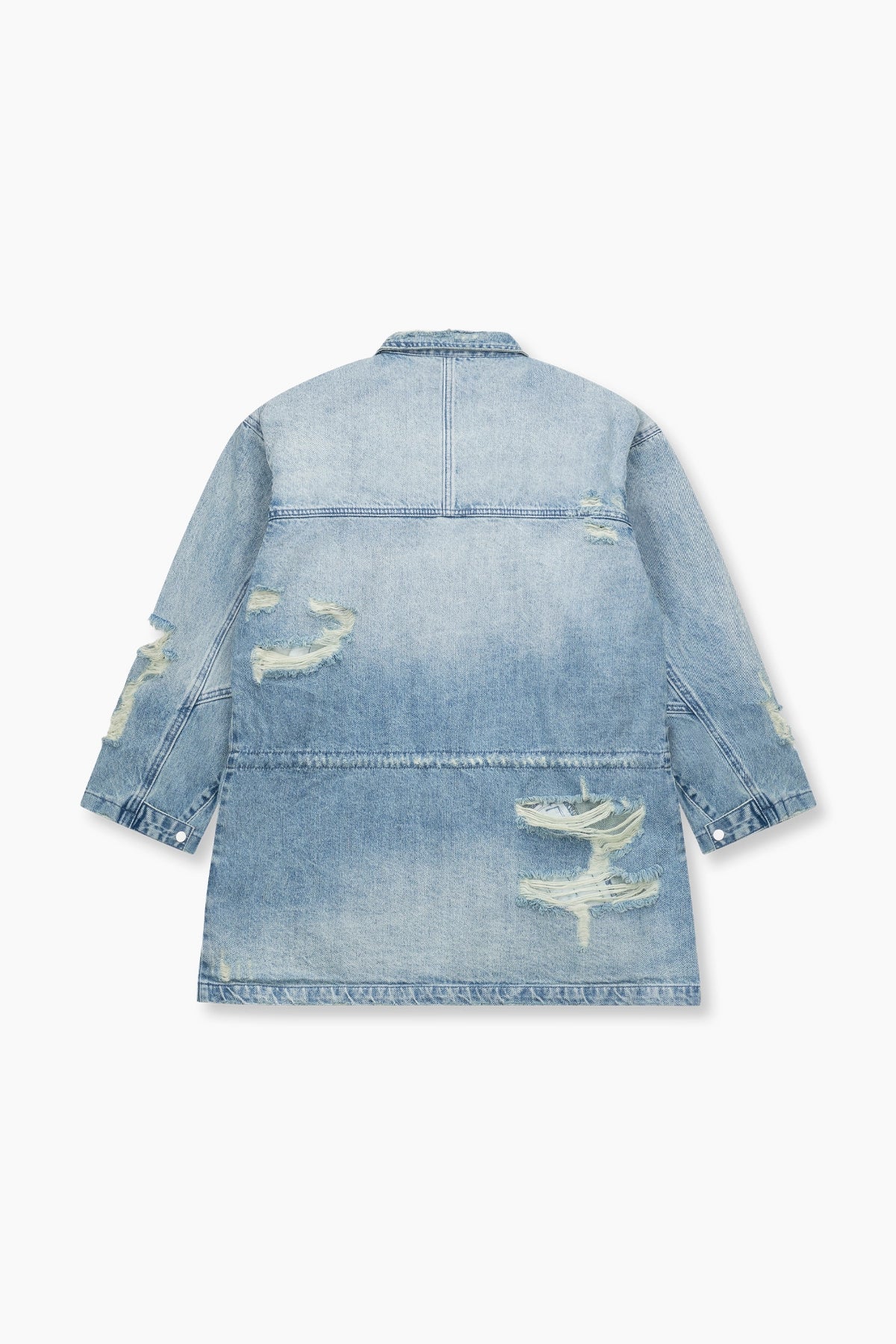 CINCHED WAIST PARKA | LIGHT BLUE - Image 3