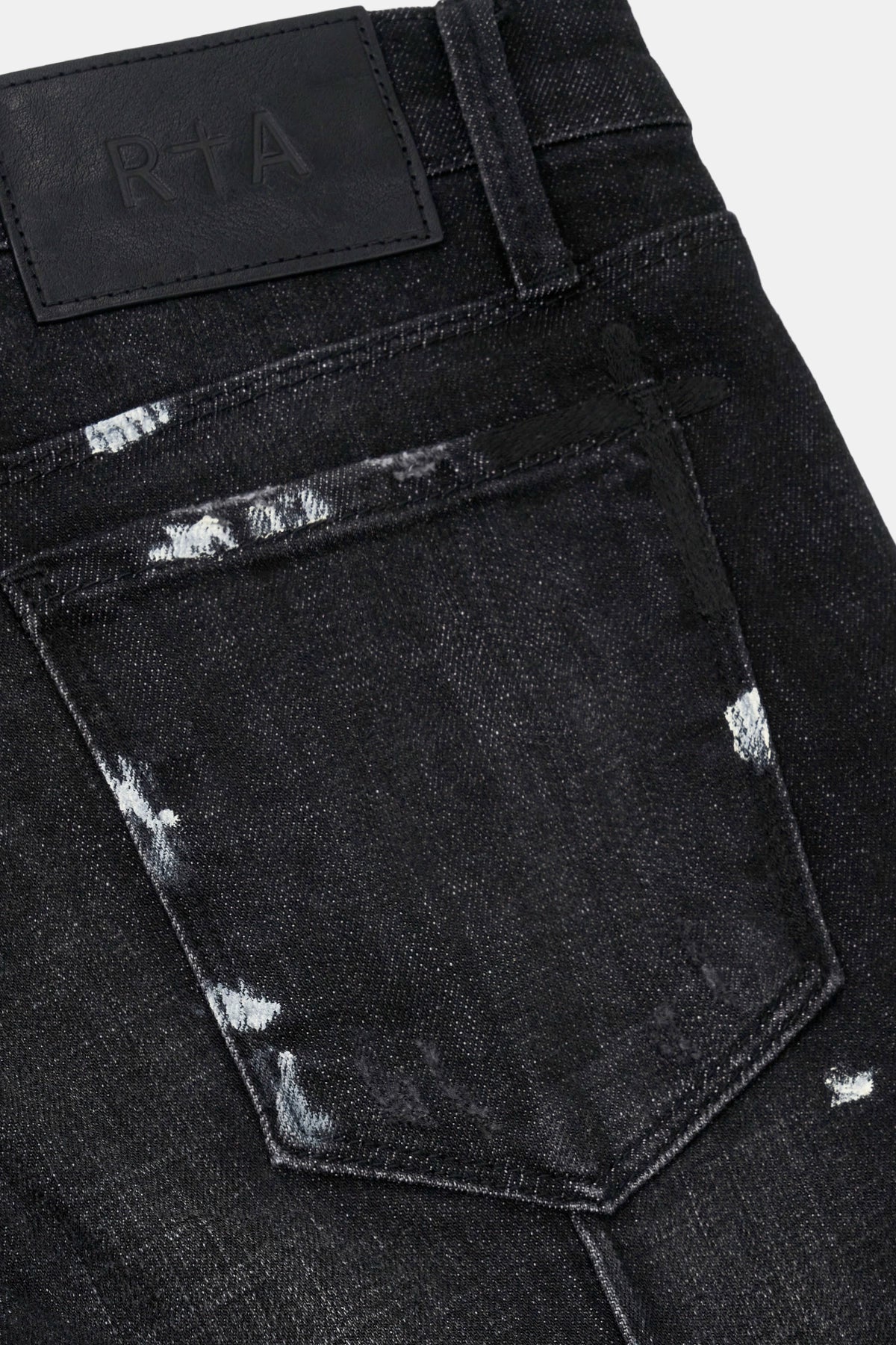 CLAYTON RIPPED JEAN | DISTRESSED CHARCOAL PAINT SPLATTER - Image 7