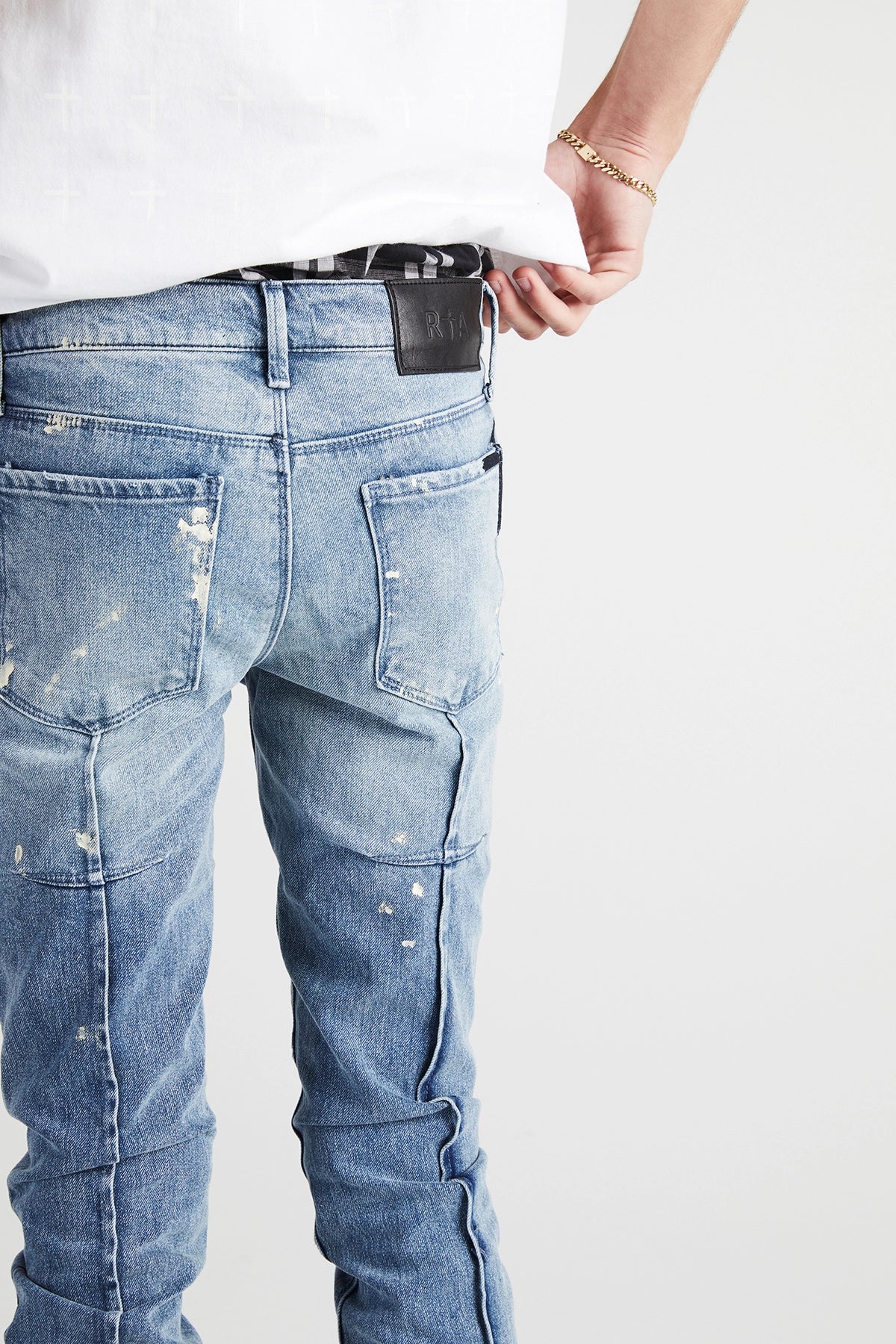 CLAYTON SKINNY JEAN | DISTRESSED WHITE PAINT SPLATTER - Image 8
