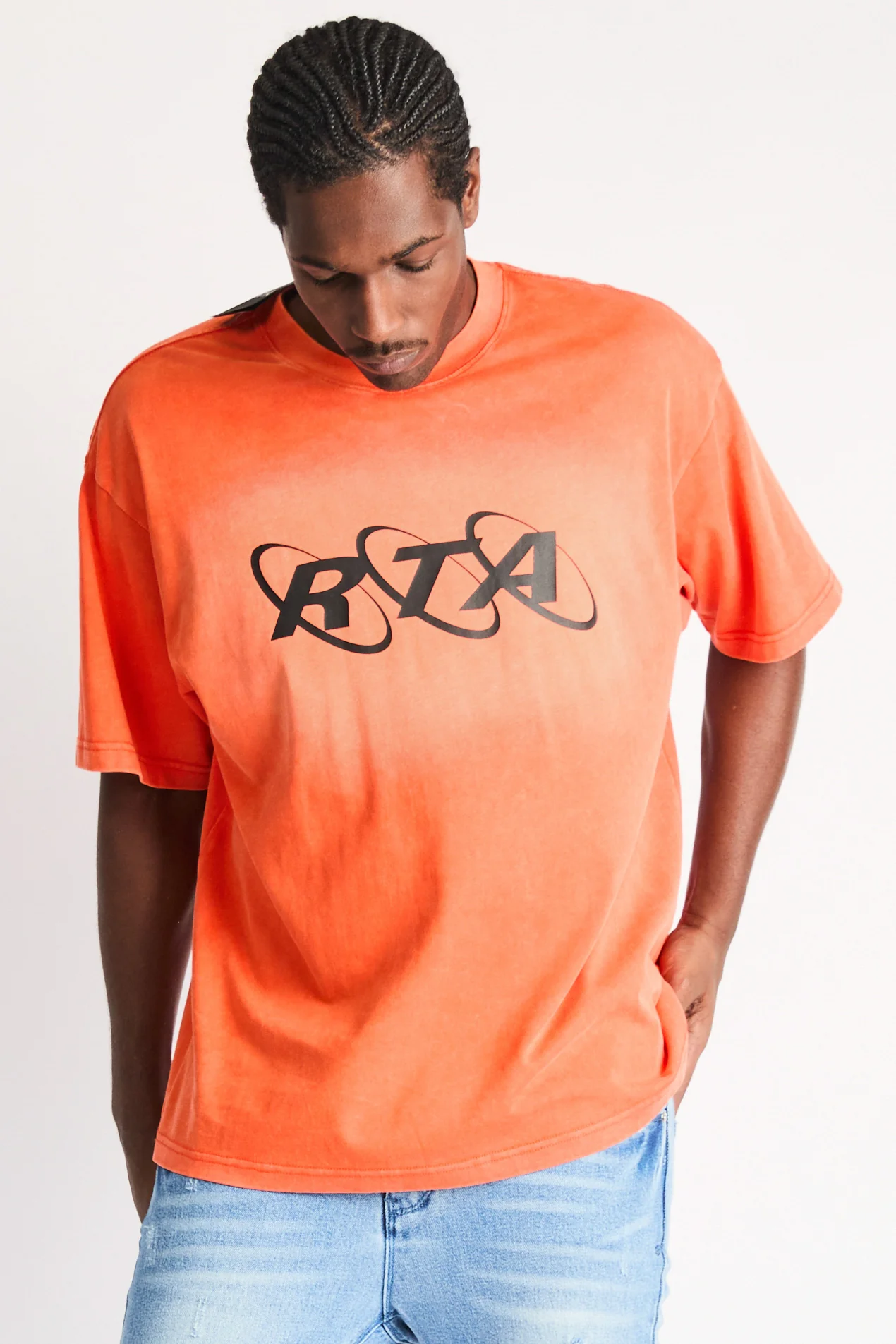 COLIN OVERSIZED SHORT SLEEVE TEE | ORANGE PLANETARY RTA - Image 5