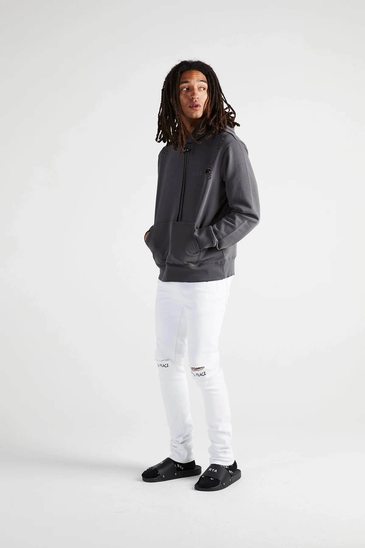 DION HOODIE | DISTRESSED GREY - Image 4