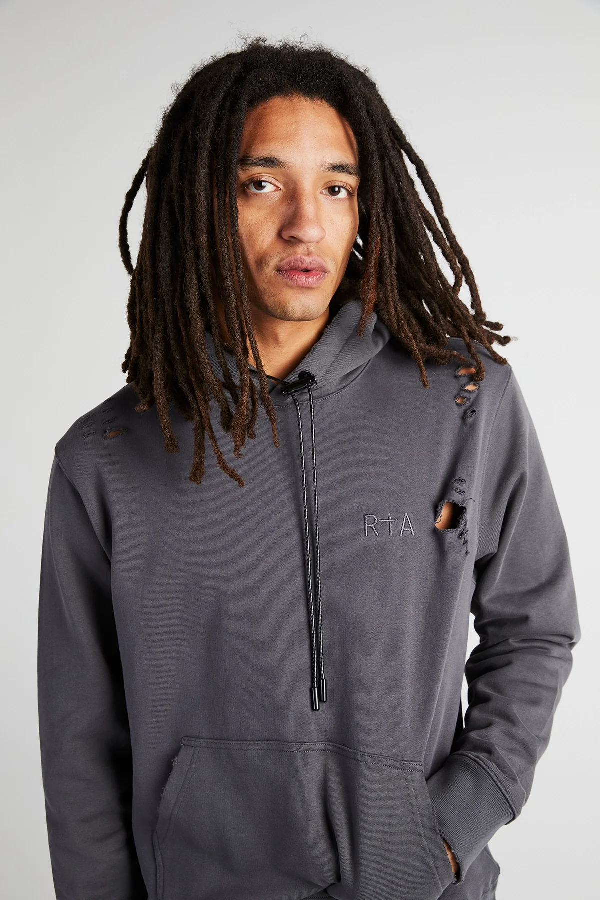 DION HOODIE | DISTRESSED GREY - Image 6