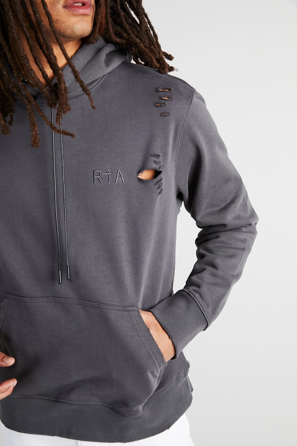 DION HOODIE | DISTRESSED GREY - Image 7