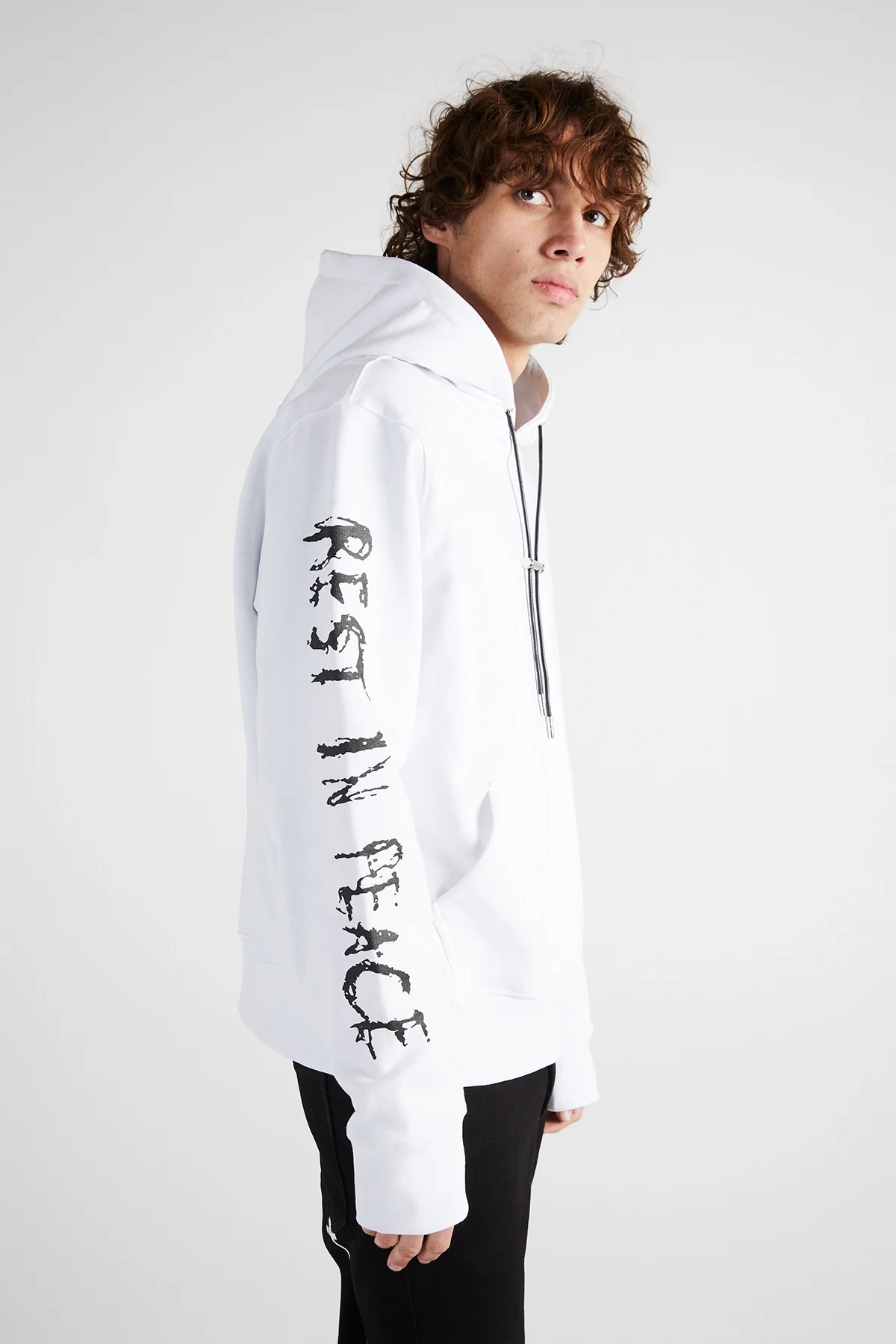 DION HOODIE | WHITE REST IN PEACE - Image 4