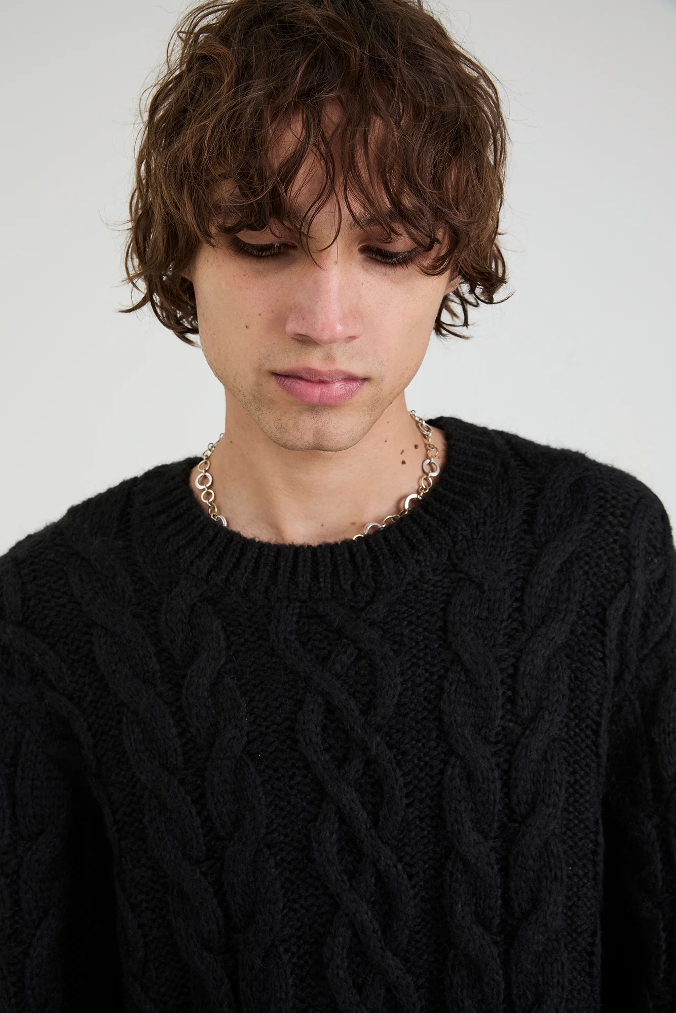 ETHAN SWEATER | BLACK CABLE KNIT - Image 6