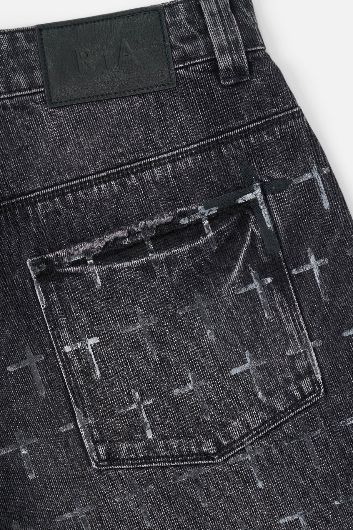 FRANCO WIDE LEG JEAN | NOIR COATED GREY - Image 4