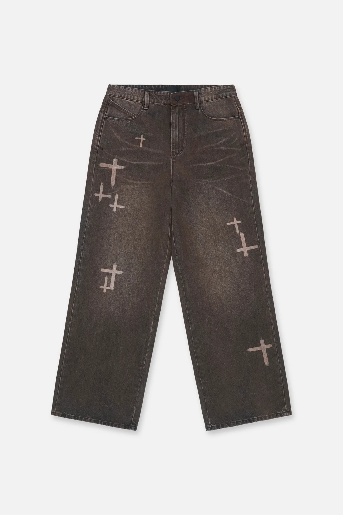 FRANCO WIDE LEG JEAN | MOCHA DRIFT CROSS CUT - Image 3