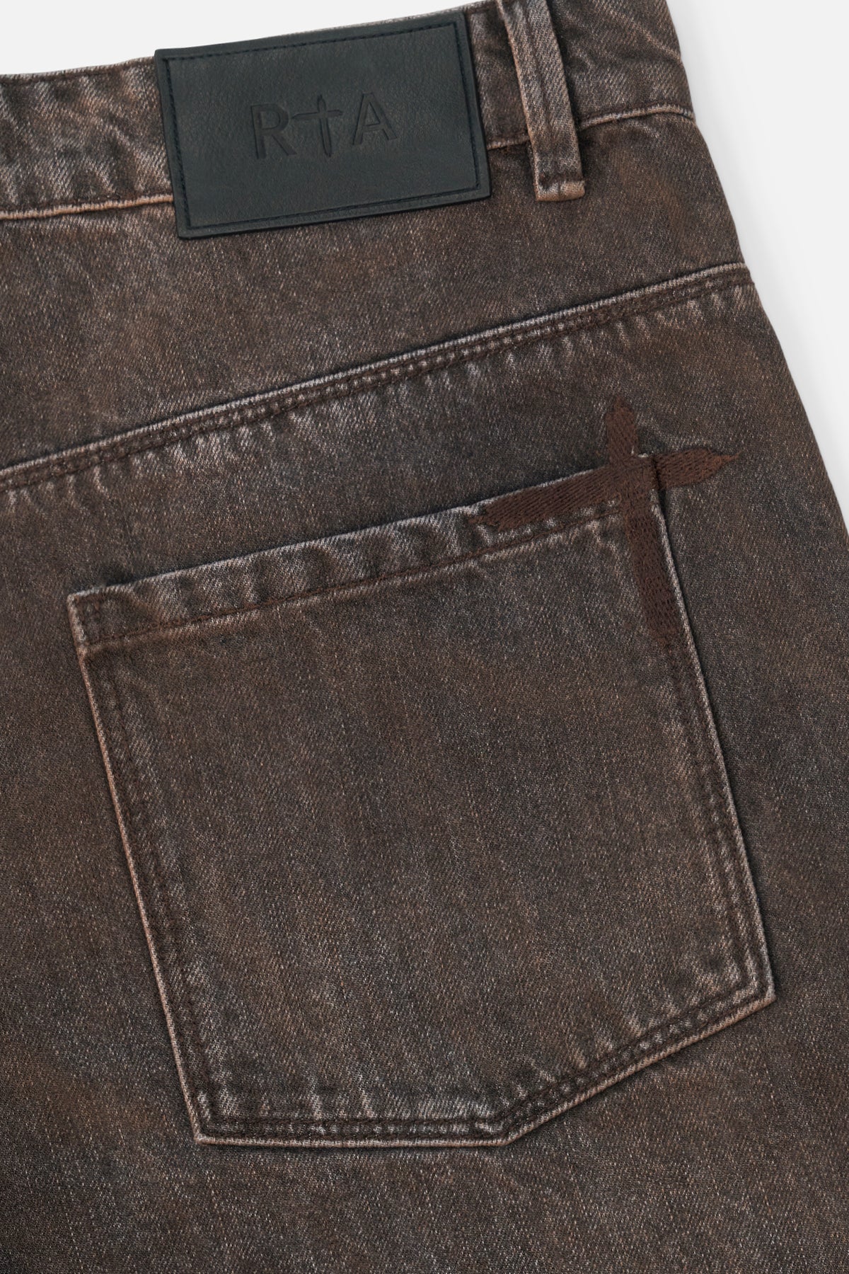 FRANCO WIDE LEG JEAN | MOCHA DRIFT CROSS CUT - Image 6