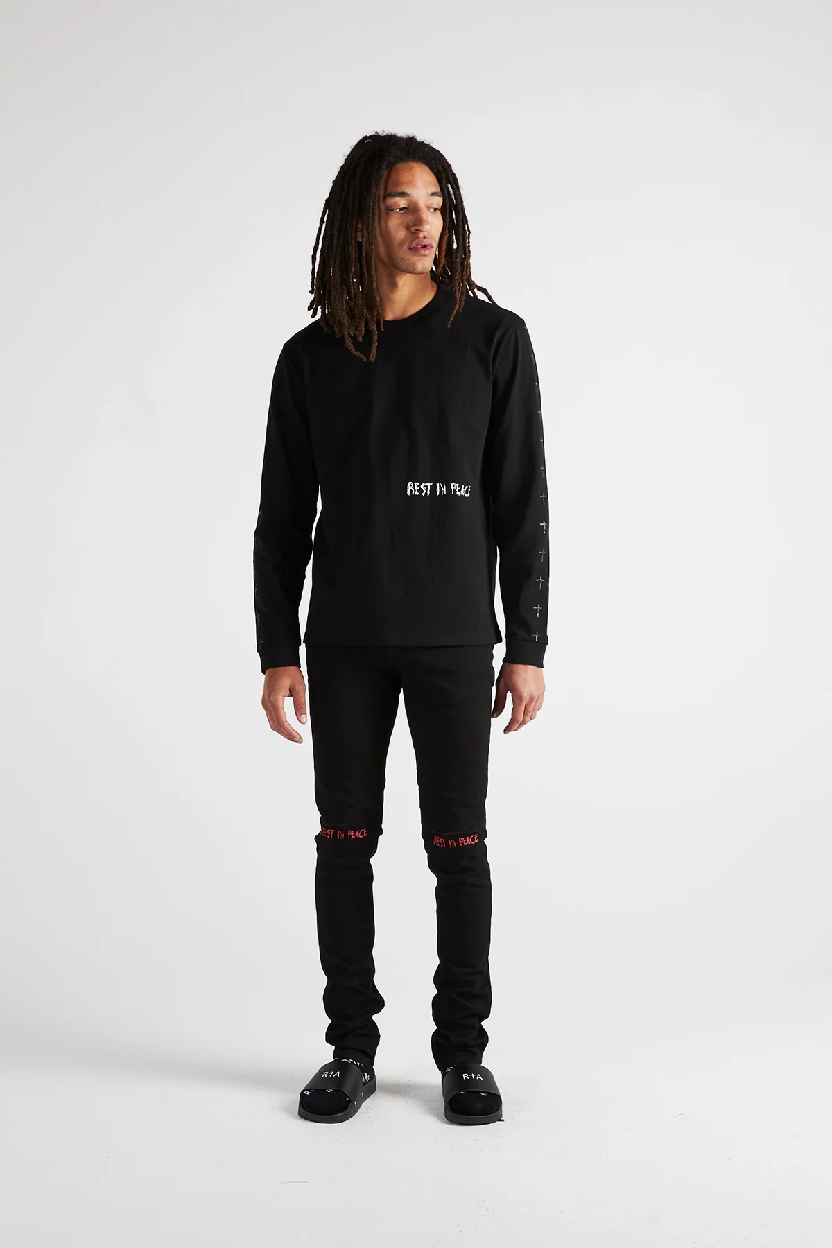 LAWRENCE LONG SLEEVE TEE | BLACK CROSS - Image 3