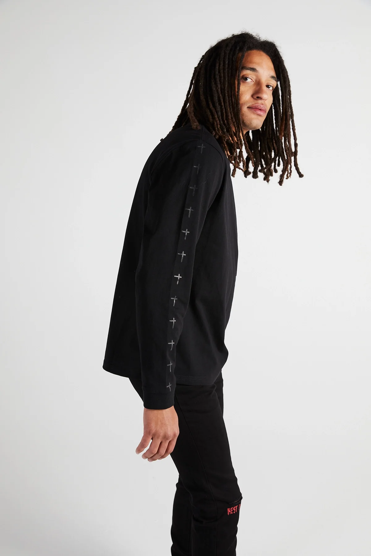 LAWRENCE LONG SLEEVE TEE | BLACK CROSS - Image 4