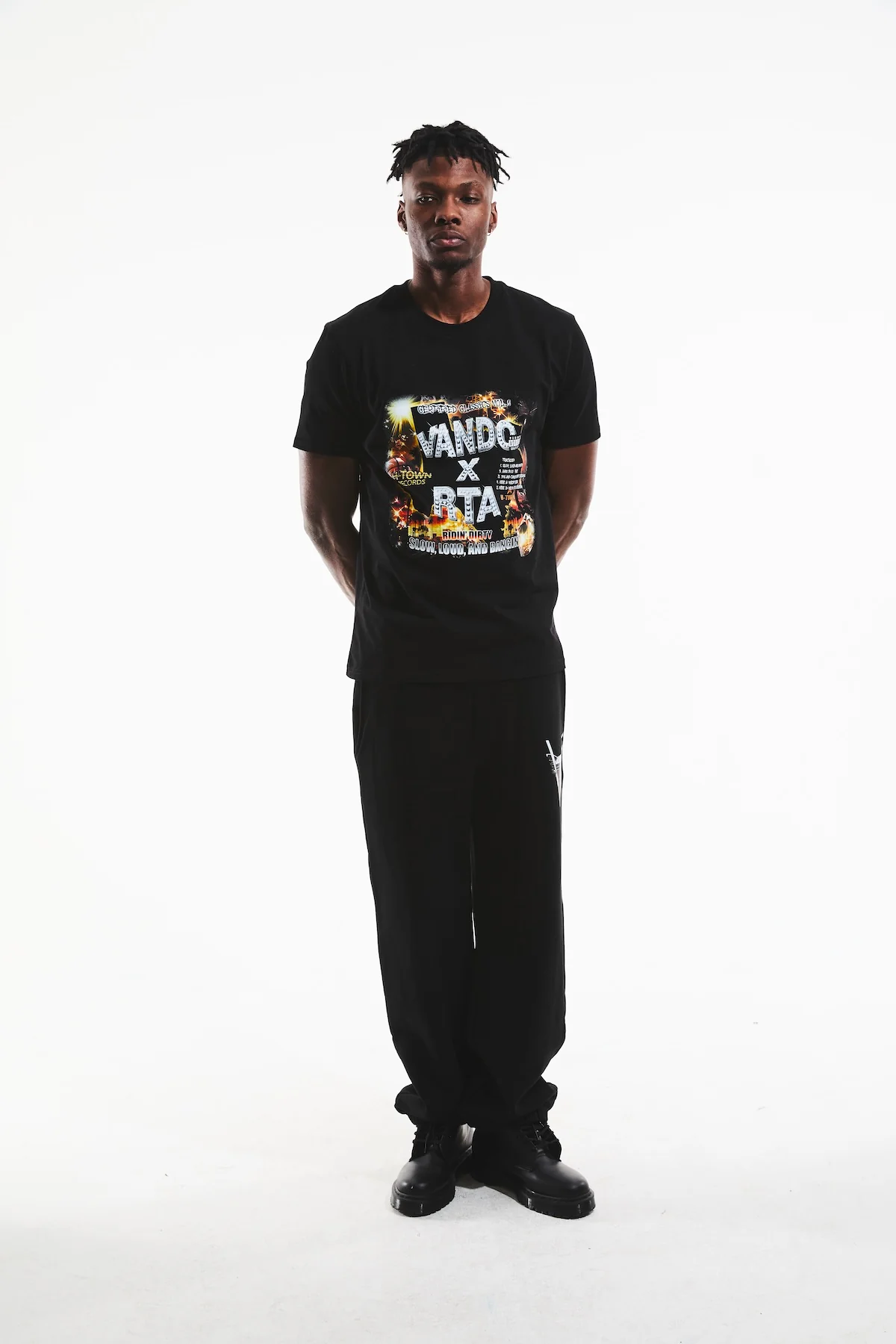 LIAM SHORT SLEEVE TEE | BLACK H-TOWN RECORDS - Image 3