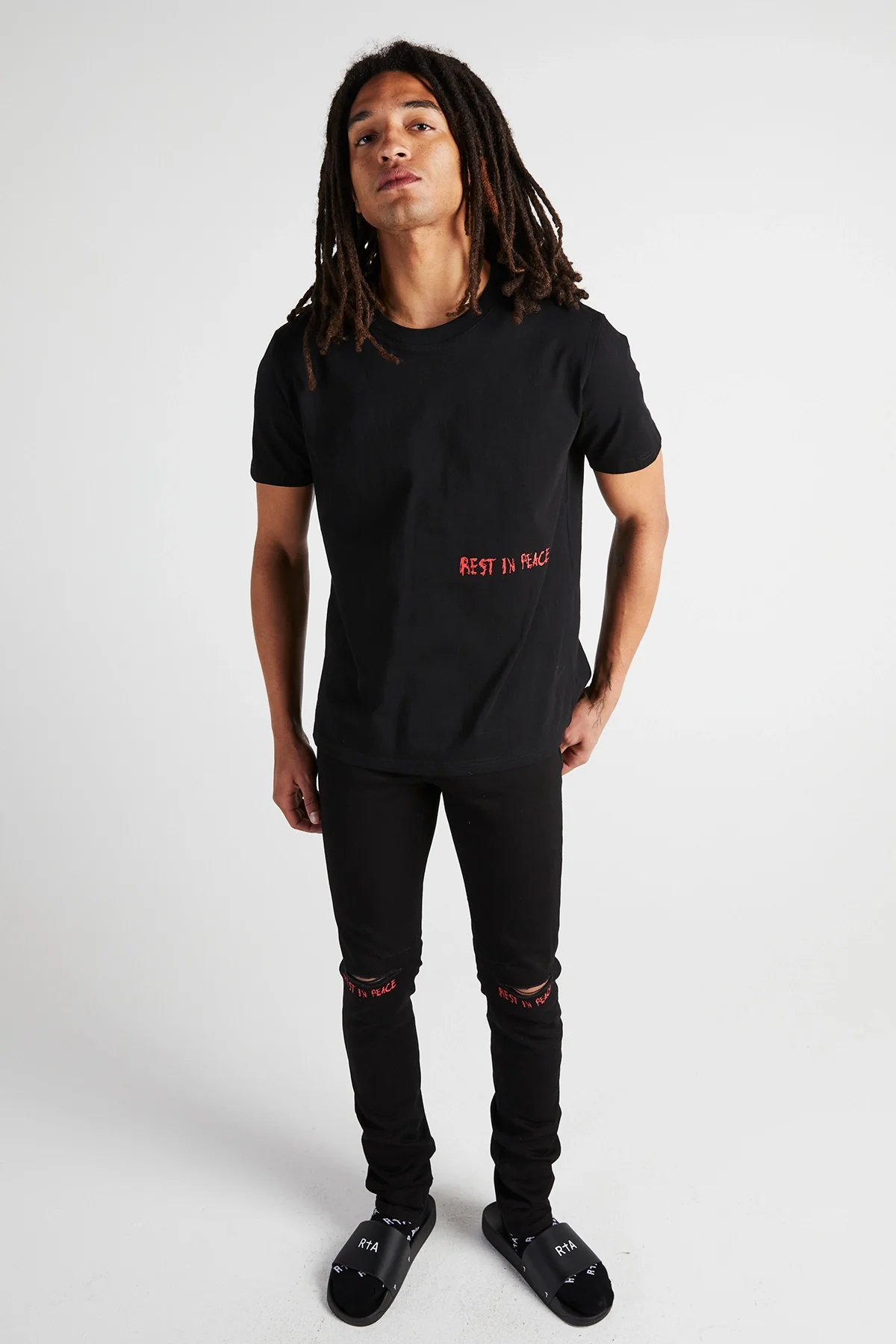 LIAM TEE | BLACK RED RIP CROSS - Image 5