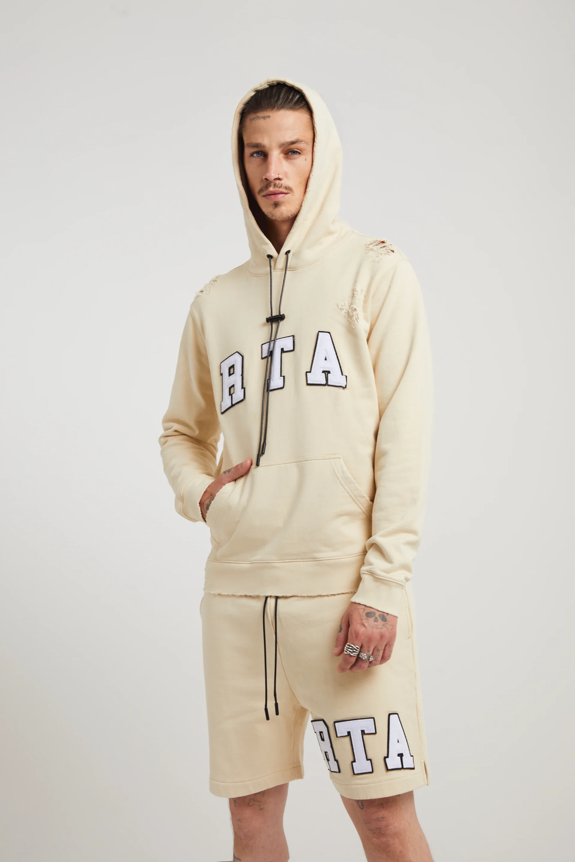 MARKUS HOODIE | BEIGE COLLEGIATE - Image 4