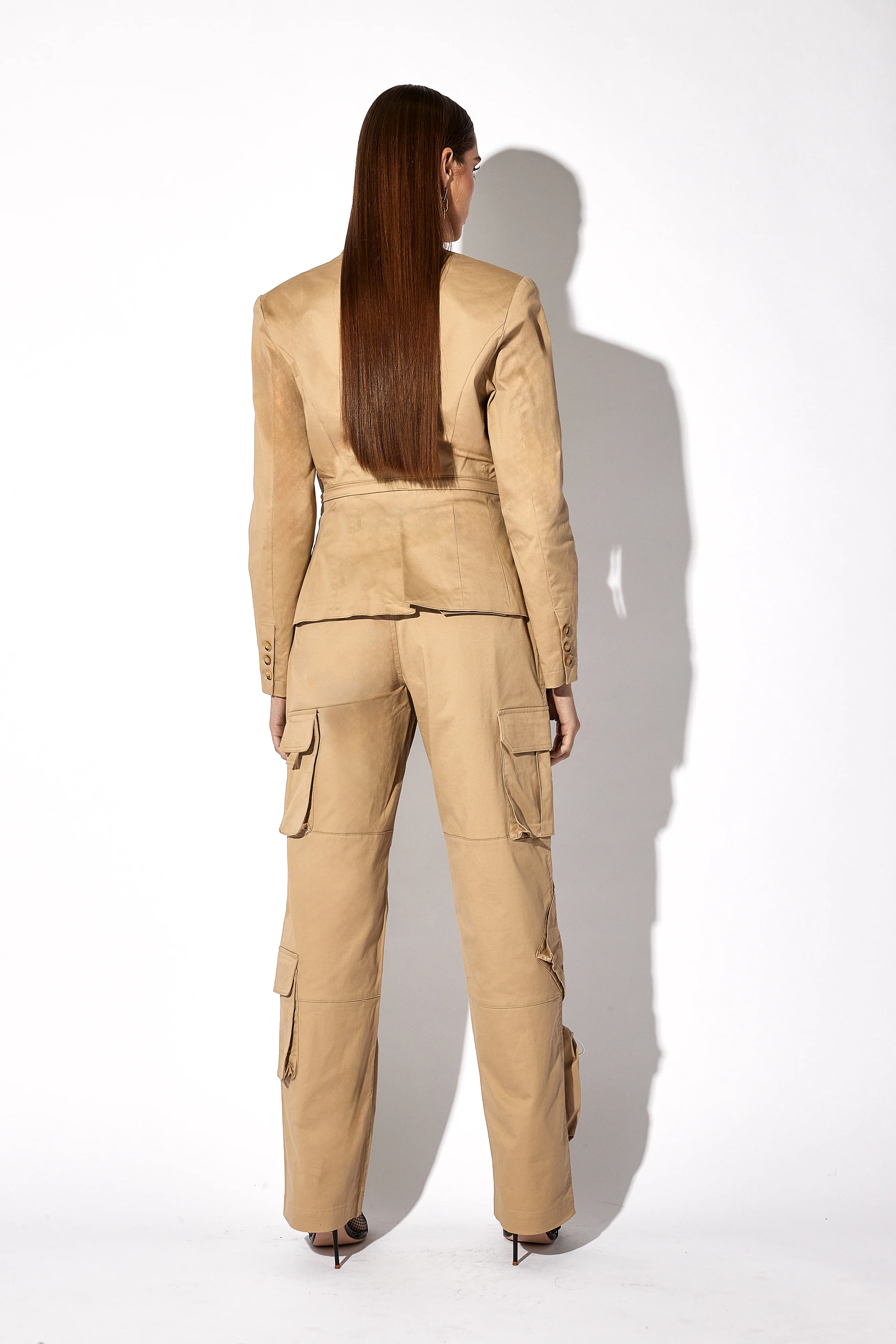 MULTI POCKET CARGO PANT | WHITE PEPPER - Image 4