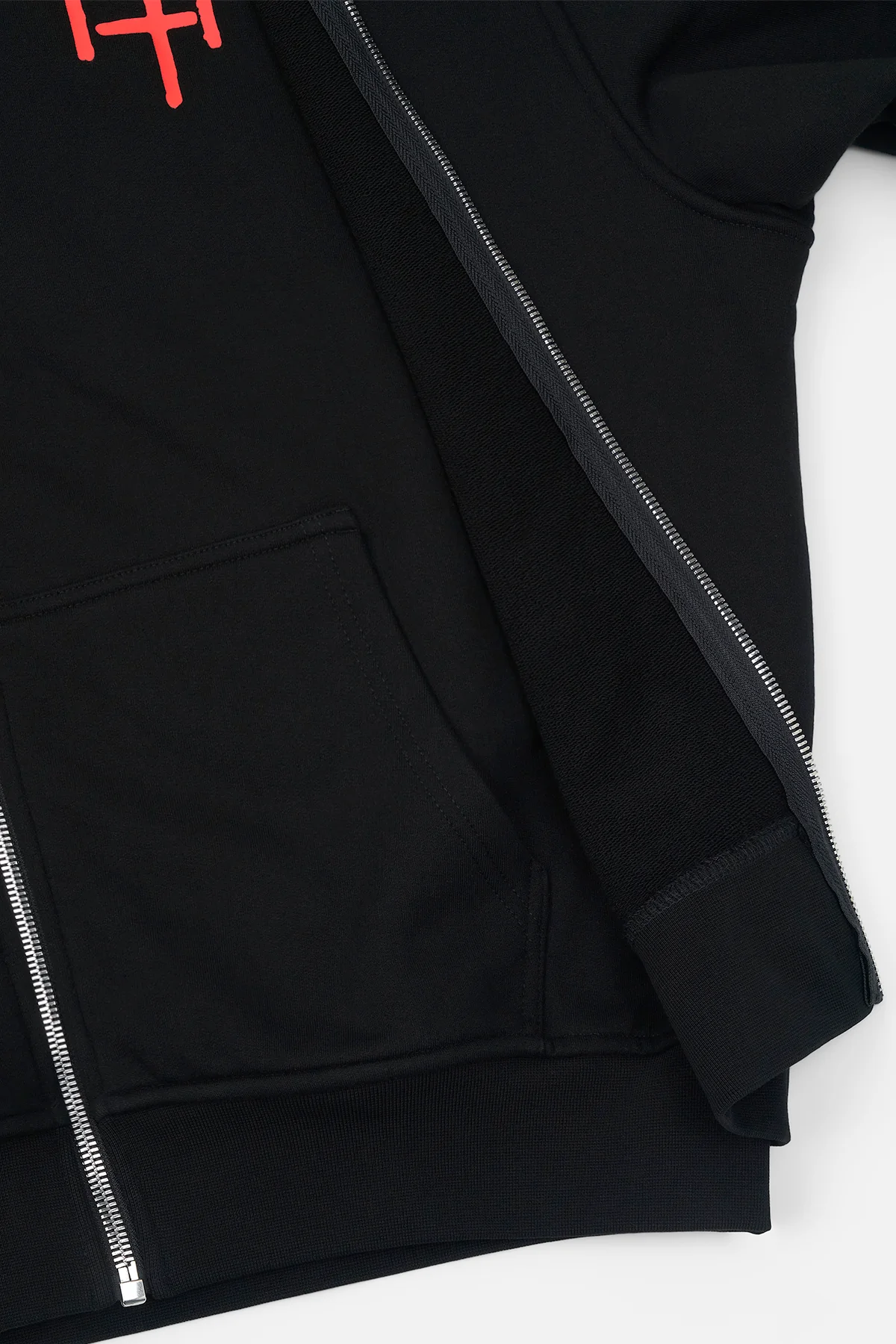 REN LAYERED ZIP UP HOODIE | BLACK PLANETARY RTA - Image 5