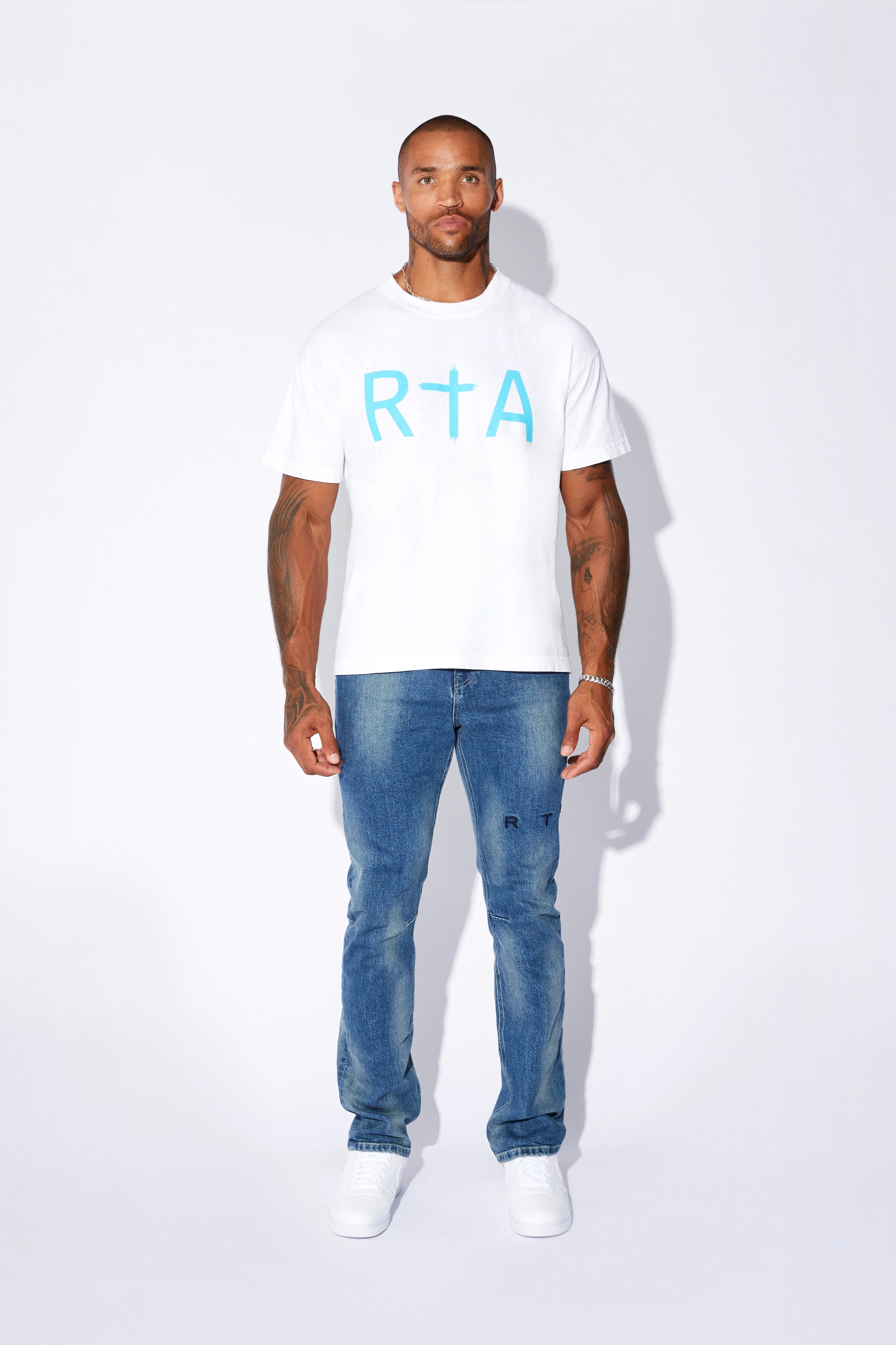 LIAM SHORT SLEEVE TEE | BLUE FRONT LOGO - Image 4