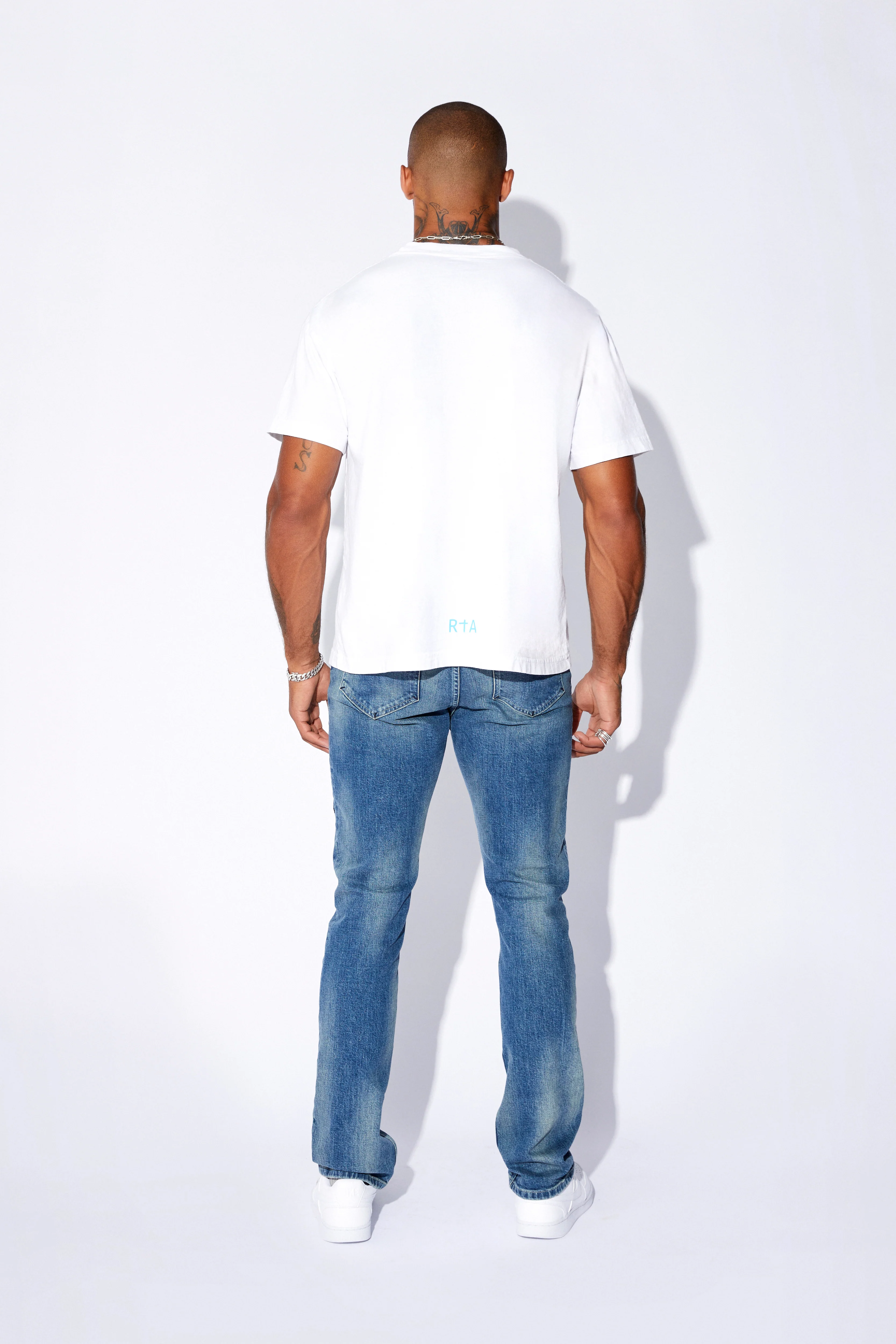 LIAM SHORT SLEEVE TEE | BLUE FRONT LOGO - Image 5
