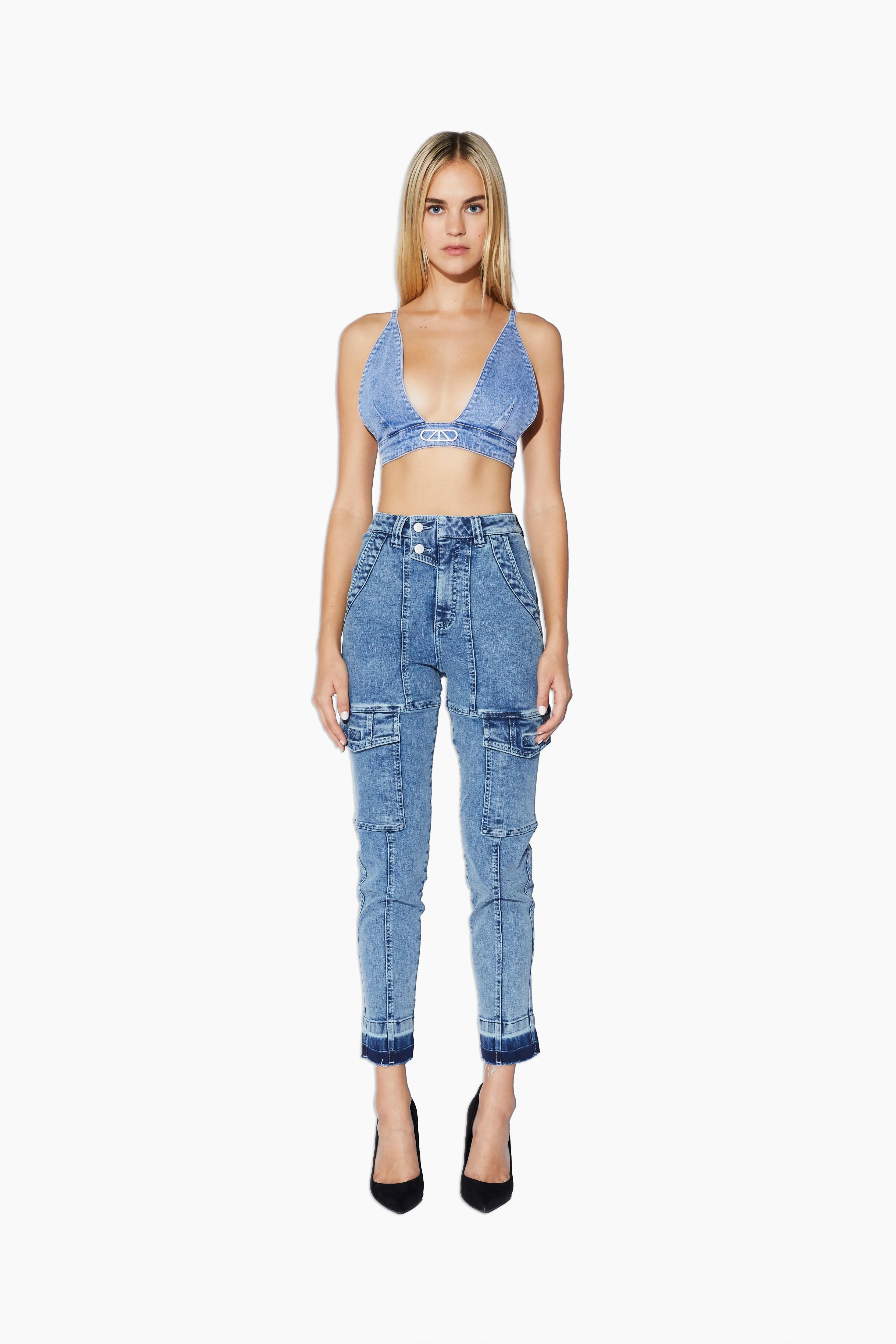 SOFIA  TOP | DENIM LIGHT WASH - Image 4