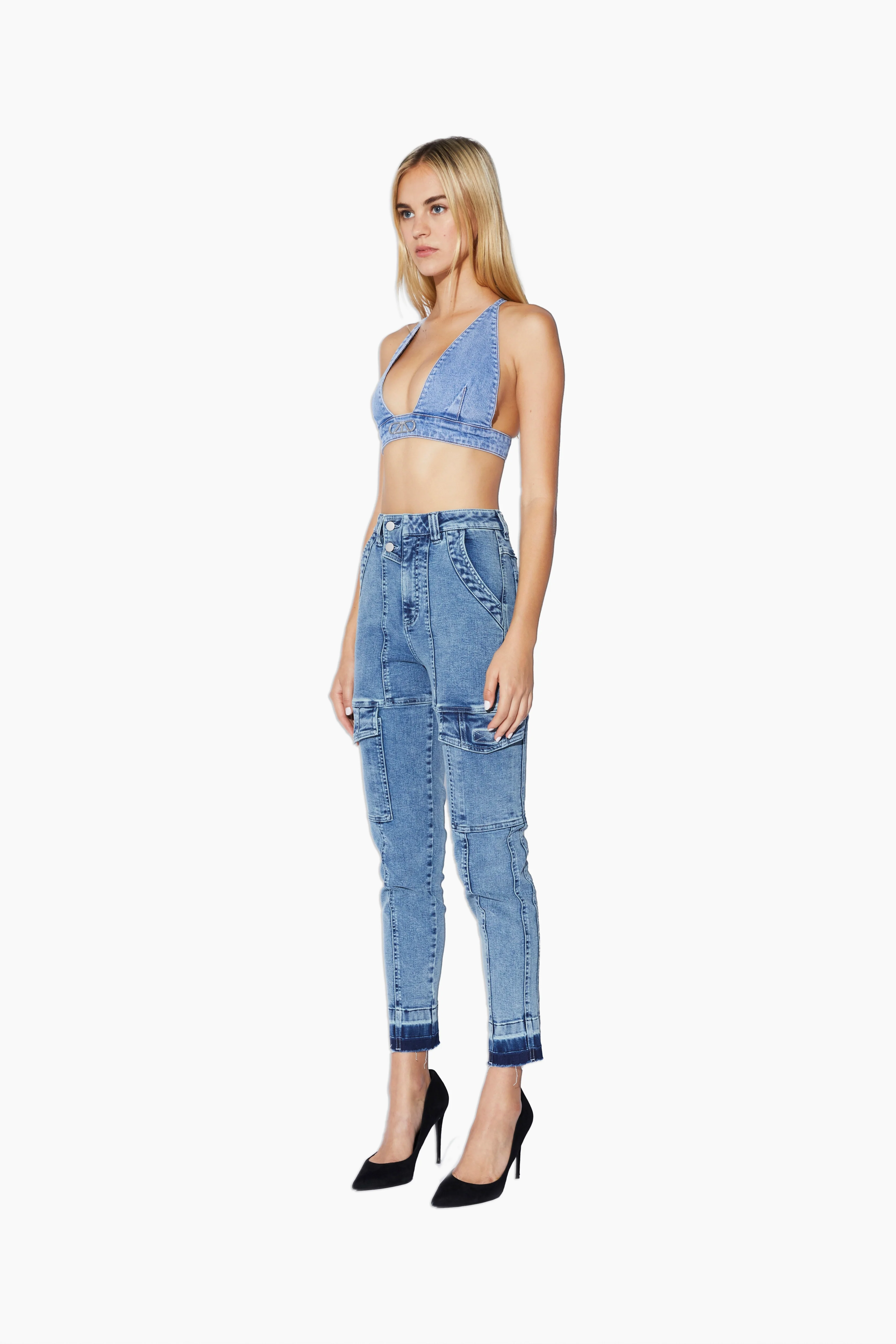 SOFIA  TOP | DENIM LIGHT WASH - Image 5