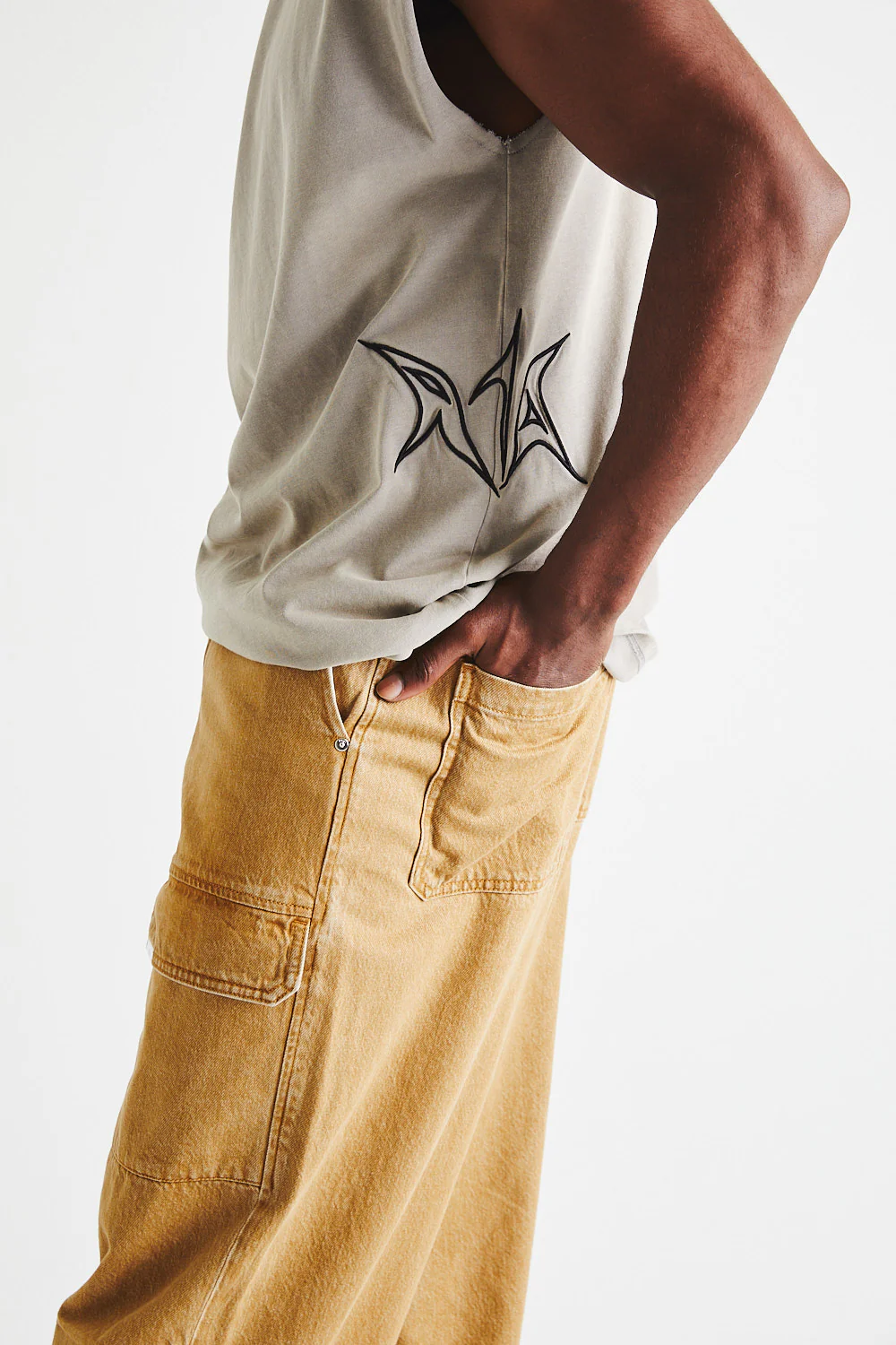 TERRY MUSCLE TEE | SAND WESTERN - Image 4