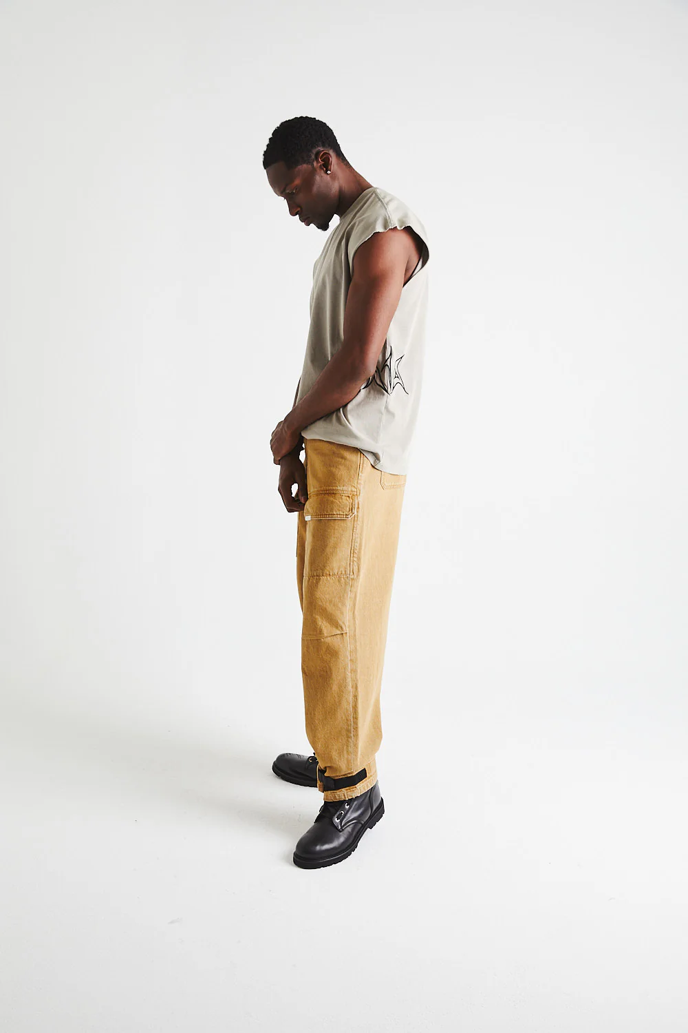 TERRY MUSCLE TEE | SAND WESTERN - Image 5