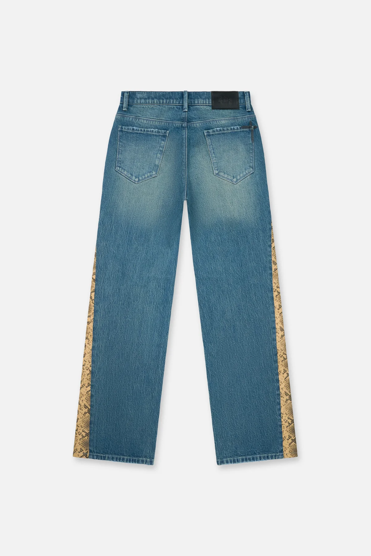 ZED STRAIGHT LEG JEAN | BLUE SNAKE PANELS - Image 3