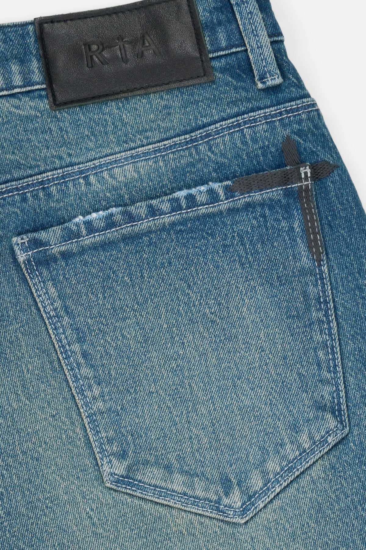 ZED STRAIGHT LEG JEAN | BLUE SNAKE PANELS - Image 4